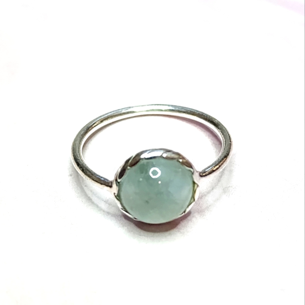Moonstone and Sterling Contemporary Ring